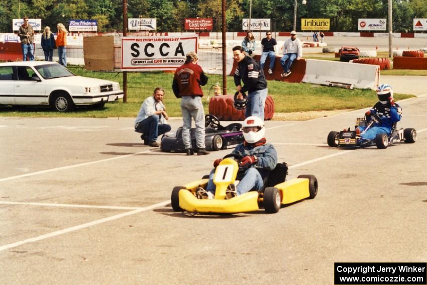 Shifter karts line up for their runs