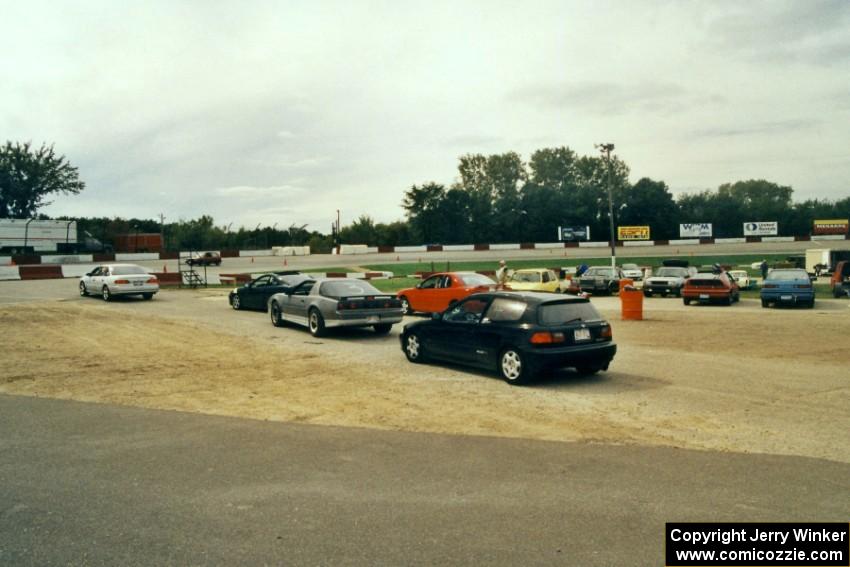 Cars start to line up for another run