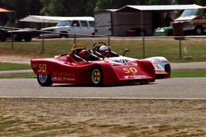 (50) Gerry Kraut makes an inside move on (76) Michael Gorman during the Spec Racer Ford race