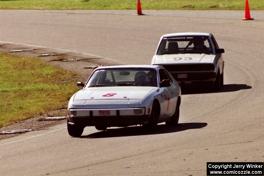 Rodney Olson's ITA Porsche 924 and Mark Strohm's ITB Toyota Corolla