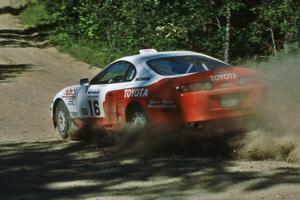 Ralph Kosmides / Joe Noyes drift their Toyota Supra through the crossroads.