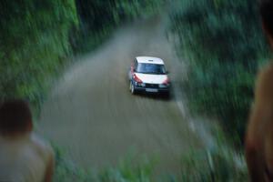 The George Plsek / Renn Phillips SAAB 99 is watched by Jake Himes (on the left) and Silas Himes (to the right).