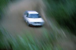 Art Burmeister / Eric Burmesiter at speed down Parkway Forest Rd. in their VW GTI.