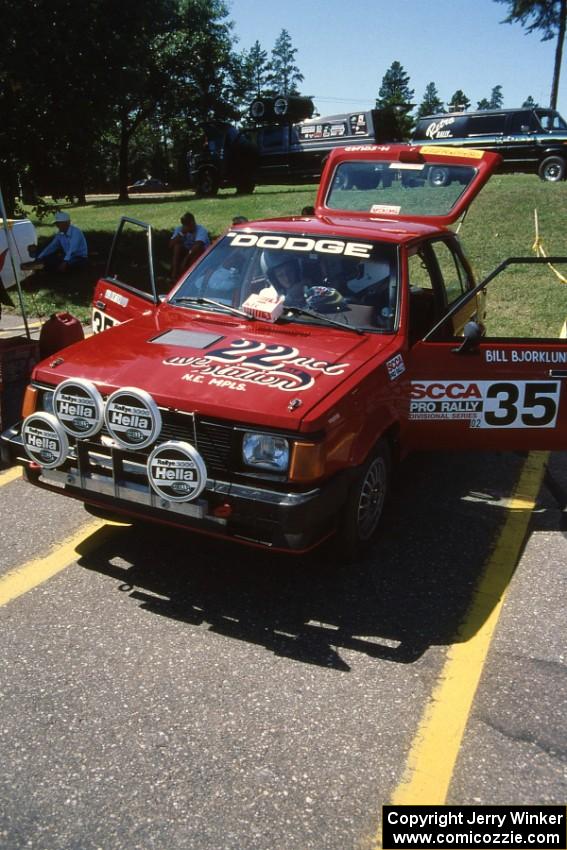 The Bill Bjorklund / Al Kintigh Dodge Omni at parc expose on day two.