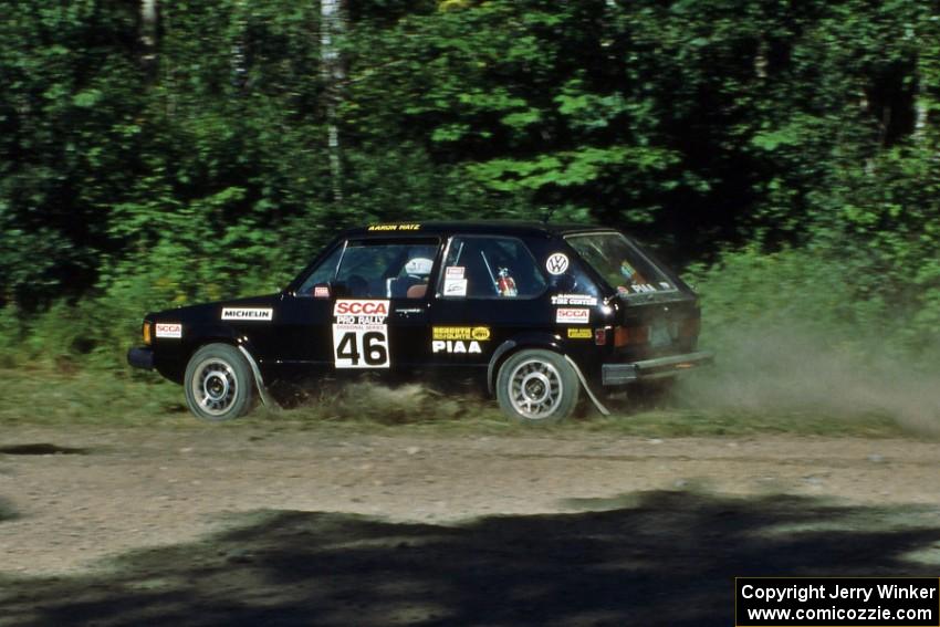 Aaron Hatz / Brendan Higgins at speed in their VW Rabbit.