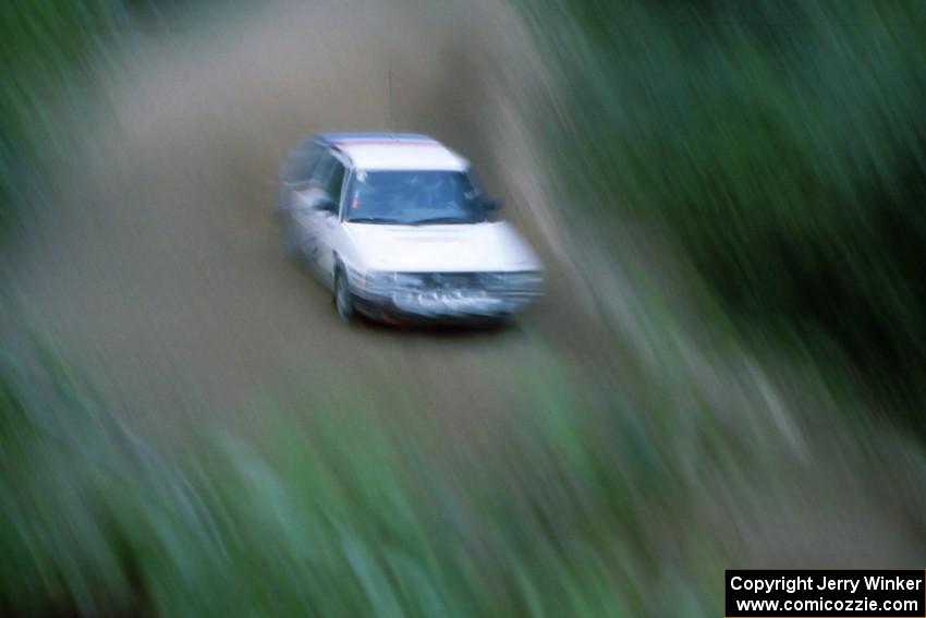 Art Burmeister / Eric Burmesiter at speed down Parkway Forest Rd. in their VW GTI.