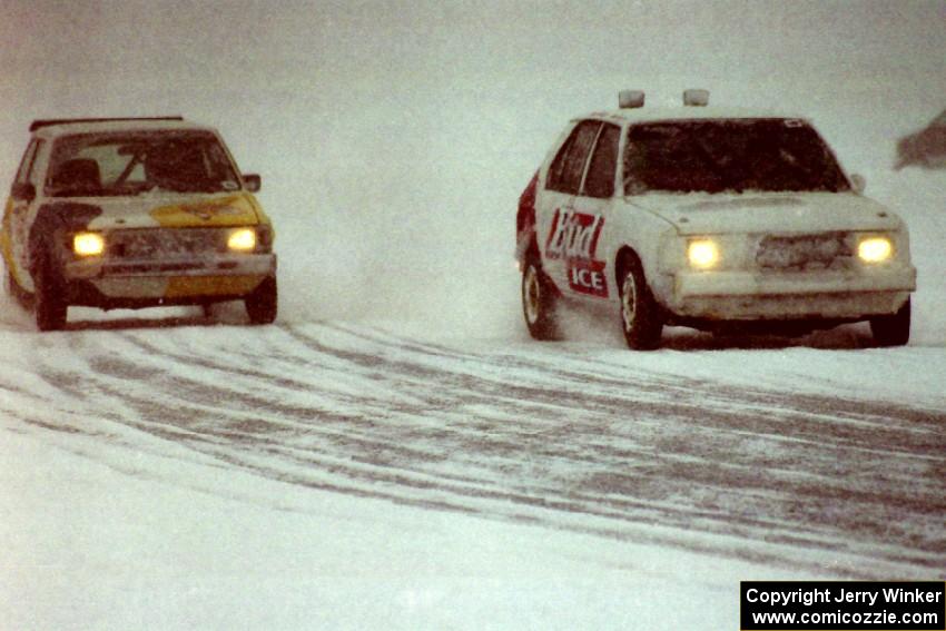 Bill Nelson / Wally Rennick Dodge Omni and Kyle Smith's VW Rabbit