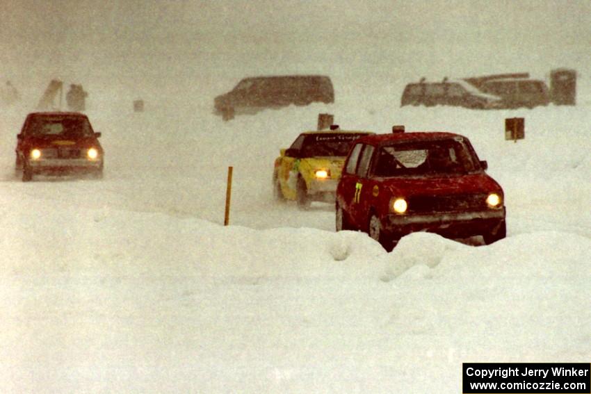 Dee Pendergast / Jerry Melby VW Rabbit, Mark Knepper / Steve Carter Toyota MR-2 and Dave Kapaun / Len Jackson VW Rabbit