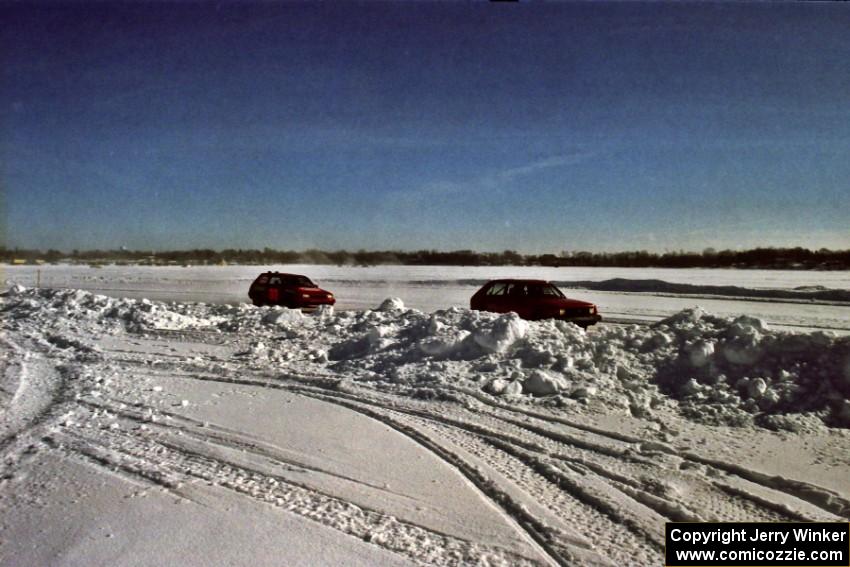 Dave Hogan / John Zmuda Dodge Omni and Robby Gordon / Chris Menard Toyota FX-16