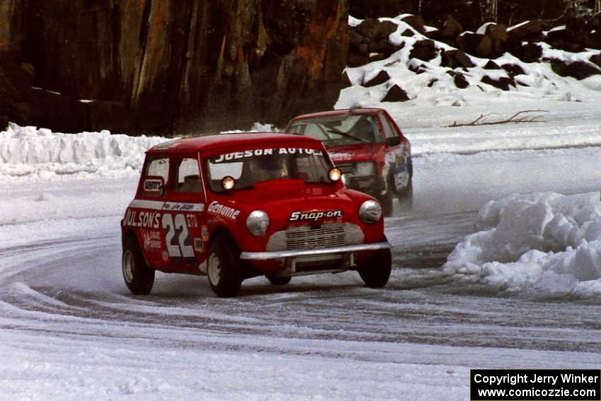 Jim Julson's Austin Cooper S and Jouni Pohjolainon / Shawn Allen Nissan Sentra