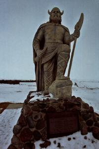 The viking statue in Gimli, MB