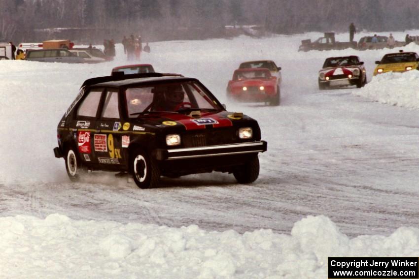 Doug Krause's Dodge Omni leads the field