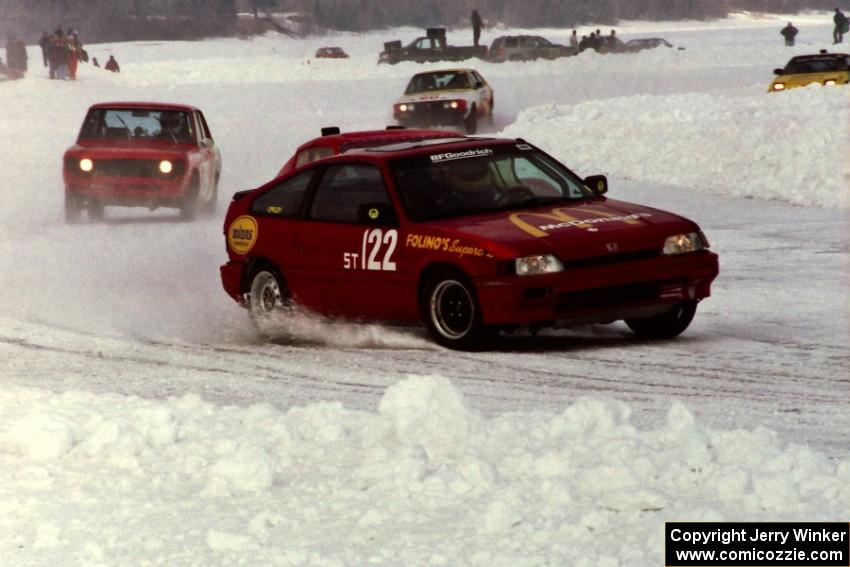 Brad Folino's Honda CRX, Doug Doucette's SAAB Sonnet III, Tim Gordienko's Datsun 510 and John Kochevar/ Jerry Winker VW Scirocco