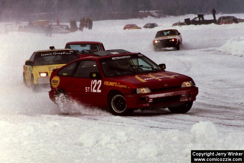 Brad Folino's Honda CRX, Mark Knepper's Toyota MR-2, Tim Gordienko's Datsun 510 and John Kochevar / Jerry Winker VW Scirocco