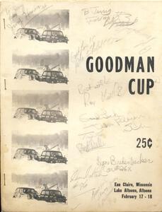 Autographed copy of the 1973 Goodman Cup Race in Altoona, WI