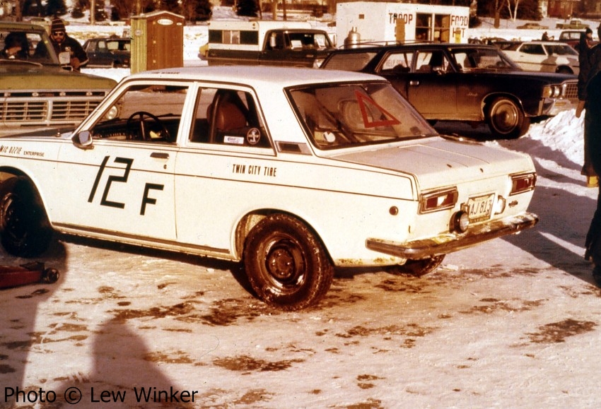 Tim Winker finishes the event first in Class F in his Datsun 510.