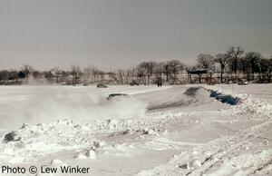 A car powers out of turn one.