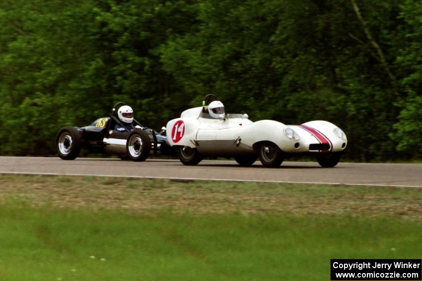 ???'s Lotus 11 and ???'s ??? Formula Vee ran in the Vintage Race