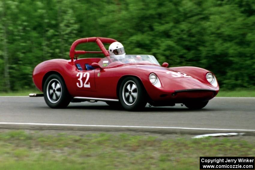 Daryl Fortier's Devin Porsche ran in the Vintage Race