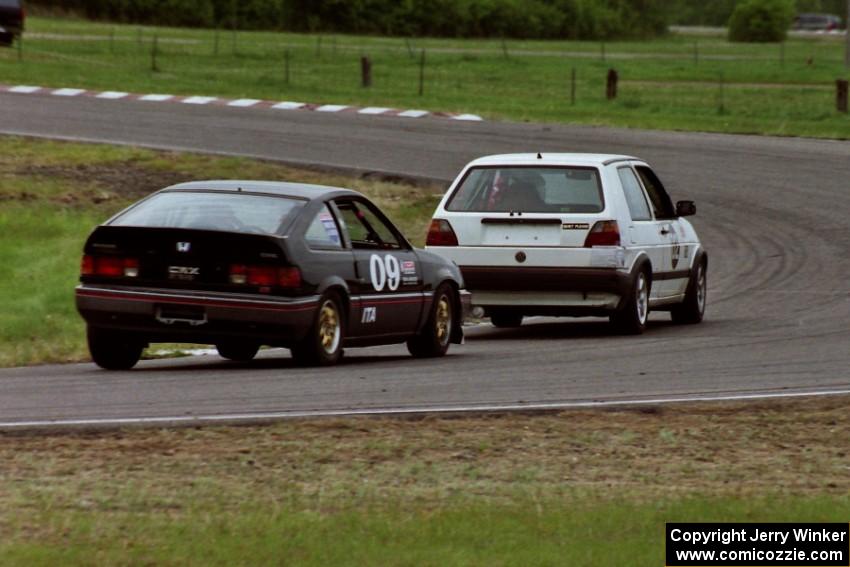 Mike Brown's ITA VW GTI and Bill Collins' ITA Honda CRX Si