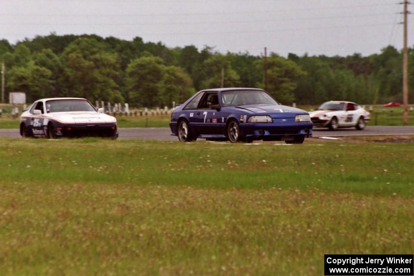Damon Bosell's ITE Ford Mustang, Joe Rothman's ITS Porsche 944 and Bill Tapper's ITS Datsun 240Z