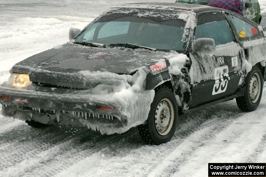 Brian Krohn's Honda CRX was covered with ice