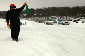 The field takes the green for the two-hour enduro