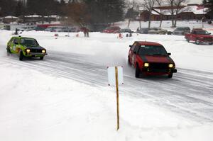 Paul Palzer / Nick Palzer VW Golf and Matt Bjorge / Dave Bjorge VW Rabbit battle