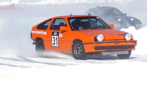 Randy Rippie / Jesse Hulett Honda CRX is chased by the Steve Kuehl / Marco Martinez Mazda RX-7