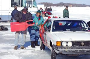 John Kochevar / Ron Verhaagen, Sr. VW Scirocco comes in for fuel and a driver change.