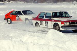 Chuck Peterson / Bob Roth SAAB 99 and John Kochevar / Ron Verhaagen, Sr. VW Scirocco