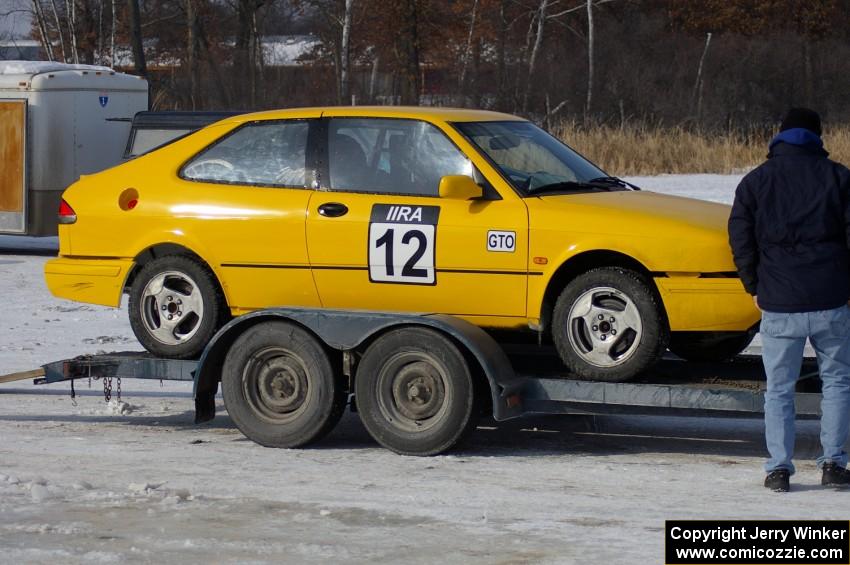 Dan Burhans, Sr. / Tony Burhans SAAB 9-3 was a DNS and went onto the trailer before the start