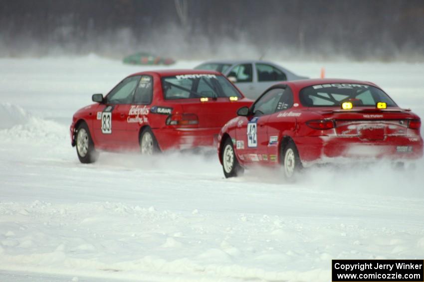 Mark Utecht / Jay Luehmann Subaru Impreza and Ted Mix / Geoff Mayo Ford Escort ZX2