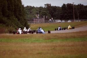 Formula Ford battle into Turns 7/8 on lap one