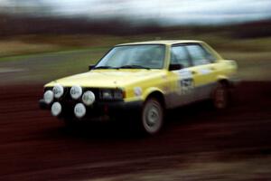 Mike Bodnar / Steve Bodnar flog their Audi Quattro on the press stage.