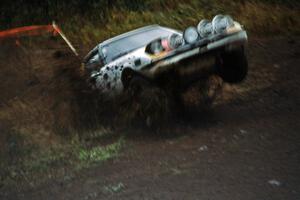 Brent Cary and scared passenger have a scary moment trying to pull their Mazda RX-7 out of a hairpin to avoid rolling.