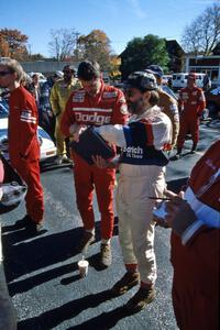 Co-drivers Pete Gladysz and Jimmy Brandt discuss strategy before the event.