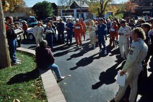 Overall view of the driver's meeting at parc expose prior to the start(1).