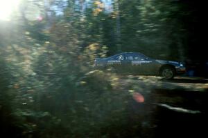 Jim Anderson / Tad Ohtake cross Menge Creek's final bridge in their Honda Prelude VTEC.