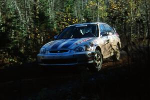 Jay Kowalik / Jeff Wheeler in their new Honda Civic on Menge Creek 1 stage.