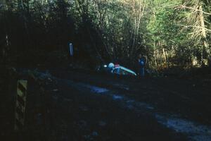 ...an off by completeley missing the final bridge on Menge Creek 1 (Ted Grzelak / Dan Gildersleeve Mazda RX-7).