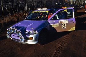 Carl Merrill / John Bellefleur near the start of Menge Creek 2 in their Ford Escort Cosworth RS.