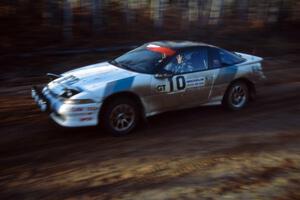 The Mike Hurst / Rob Bohn Mitsubishi Eclipse at the first high-speed corner on Menge Creek 2.