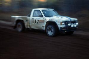 The Ken Stewart / Doc Schrader Chevy S-10 leaves the start of Menge Creek 2.