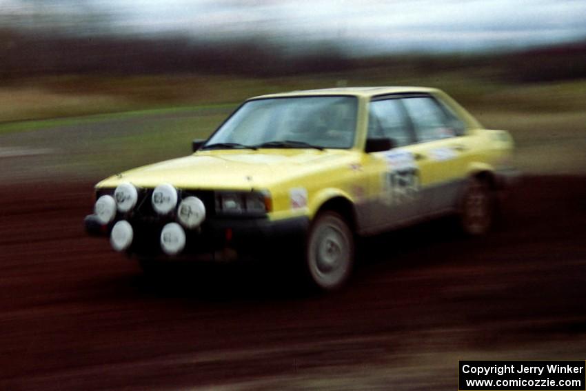 Mike Bodnar / Steve Bodnar flog their Audi Quattro on the press stage.