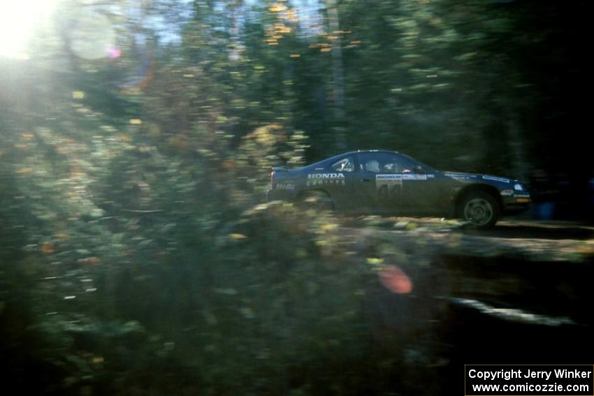 Jim Anderson / Tad Ohtake cross Menge Creek's final bridge in their Honda Prelude VTEC.