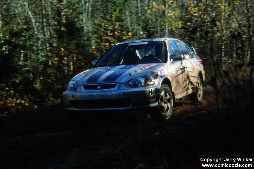 Jay Kowalik / Jeff Wheeler in their new Honda Civic on Menge Creek 1 stage.