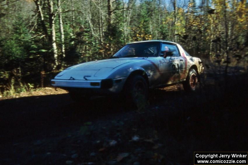 Craig Kazmierczak / Diane Sargent near the end of Menge Creek 1 in their Mazda RX-7.