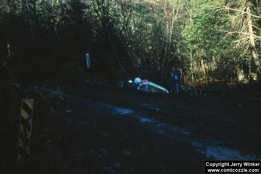 ...an off by completeley missing the final bridge on Menge Creek 1 (Ted Grzelak / Dan Gildersleeve Mazda RX-7).