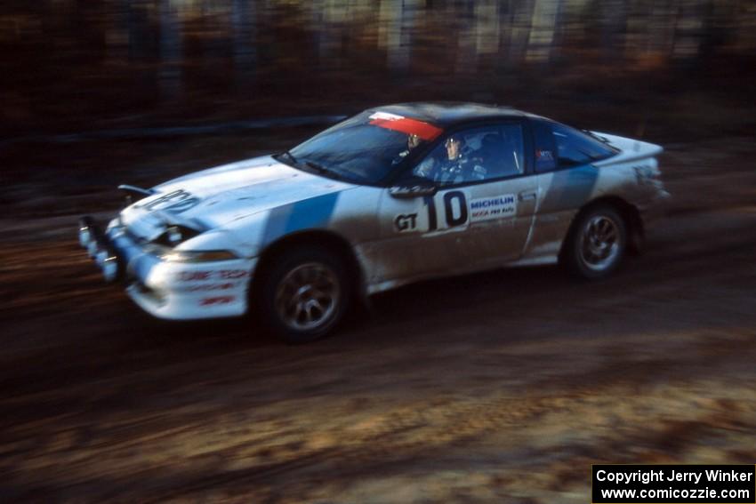 The Mike Hurst / Rob Bohn Mitsubishi Eclipse at the first high-speed corner on Menge Creek 2.